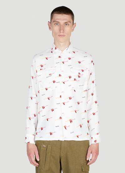 Human Made Flamingo Shirt In White