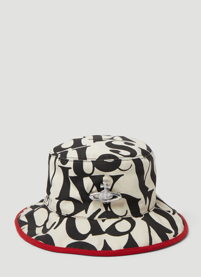 Vivienne Westwood Fisher Bucket Hat In Black
