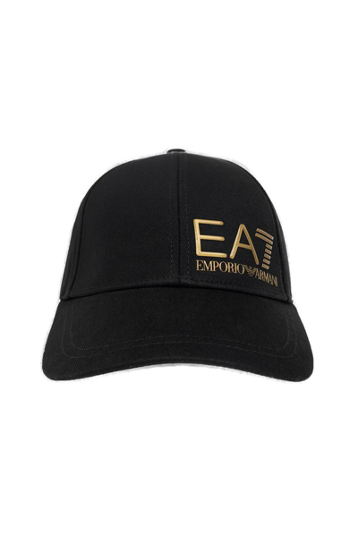 Ea7 Logo-print Baseball Cap In Black