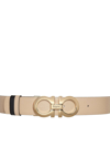 Ferragamo Reversible And Adjustable Gancini Belt In Brown