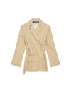 Jacquemus Beige Le Chouchou 'la Veste Tibau' Blazer In Nude & Neutrals