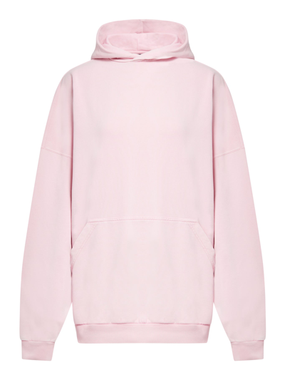 Balenciaga Large Fit Hoodie In Light Pink
