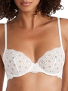 Skarlett Blue Smitten Underwire Eyelet Lace Demi Bra In White