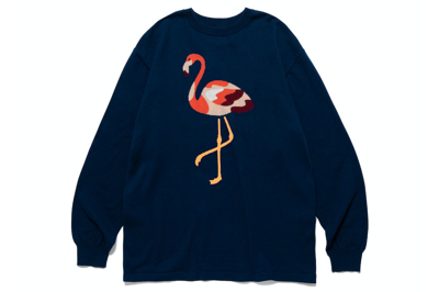 Pre-owned Human Made Flamingo Knit Sweater Navy