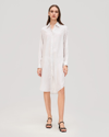 Lilysilk Pinstriped Freesia Shirt Dress For Women In Blue