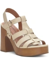 LUCKY BRAND IMANA WOMENS LEATHER ANKLE STRAP PLATFORM SANDALS
