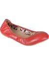 Journee Collection Lindy Womens Faux Leather Round Toe Ballet Flats In Red