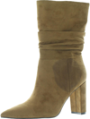 NINE WEST Denner 2 Womens Microsuede Covered Heel Mid-Calf Boots