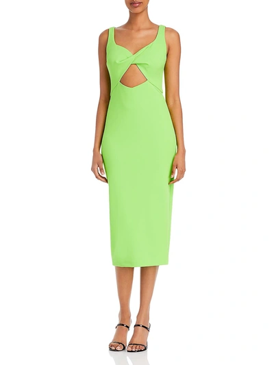 Aqua Womens Cutout Midi Cocktail And Party Dress In Green