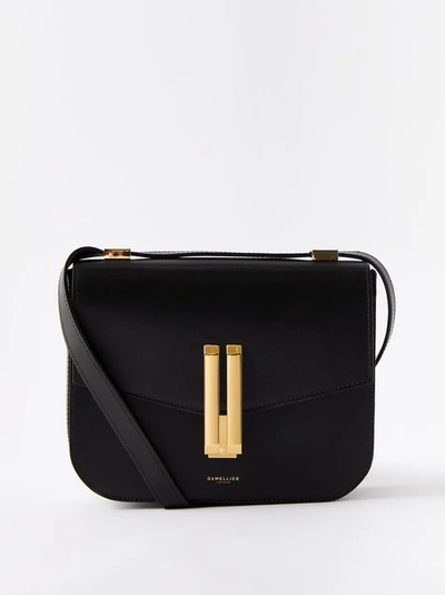 Demellier Vancouver Leather Cross-body Bag In Black/gold