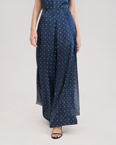 Lilysilk Wide-legged Silk Ginkgo Pants For Women In Multi