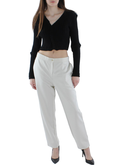 Eileen Fisher Petite High-rise Ponte Ankle Pants In Beige