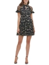 Kensie Womens Cut-out Mini Cocktail And Party Dress In Black