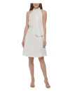 VINCE CAMUTO WOMENS PLEATED MINI FIT & FLARE DRESS