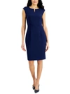 Kasper Petite Notched-neck Sheath Dress In Multi