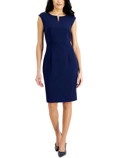 Kasper Petite Notched-neck Sheath Dress In Multi