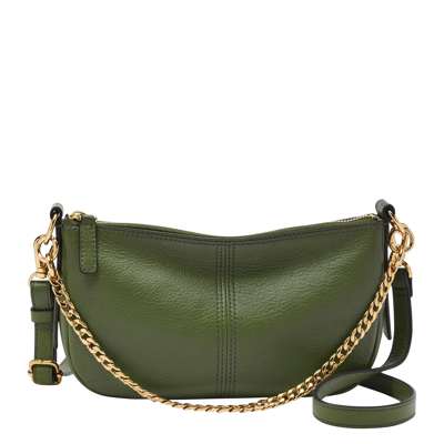 Fossil Jolie Leather Baguette Bag In Green