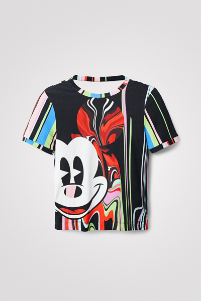 Desigual M. Christian Lacroix Mickey Mouse T-shirt In Black