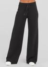 Spanx Airluxe Wide-leg Mid-rise Stretch-jersey Trousers In Black