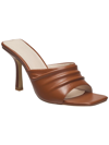 H Halston Luanda Womens Leather Square Toe Slide Sandals In Multi