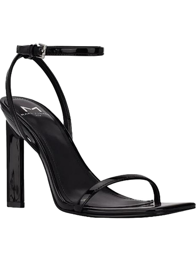Marc Fisher Ltd Arthur Womens Patent Leather Ankle Strap Heels In Black