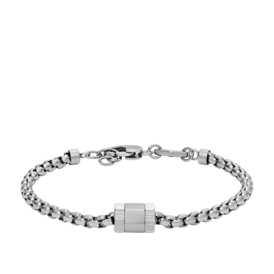 Fossil Men's Icons Stainless Steel Chain Bracelet In Silver