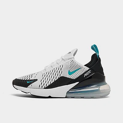 Nike Women's Air Max 270 Casual Shoes In White/black/metallic Silver/dusty Cactus