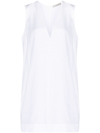 ASCENO WHITE DERYA LINEN MINI DRESS,CORED048F06C0220046791
