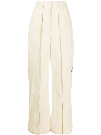 Christopher Esber Cocosolo Wide-leg Cargo Trousers In Neutrals