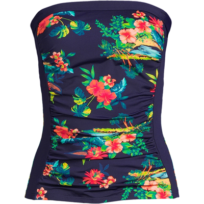 Lands' End Women's Chlorine Resistant Bandeau Tankini Swimsuit