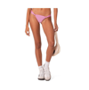 Edikted Shimmer Rhinestone Side Tie Bikini Bottoms In Pink