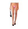 Edikted Shimmer Rhinestone Side Tie Bikini Bottoms In Pink