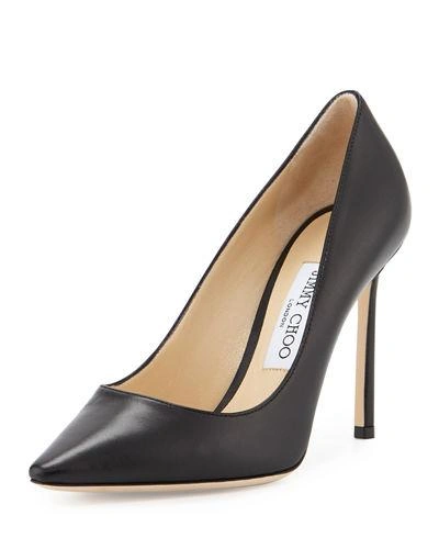 Jimmy Choo Romy 100mm Leather High-heel Pumps In Black