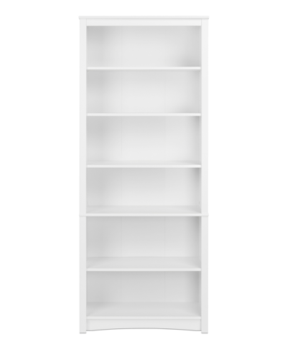 Prepac 31.5" 6-shelf Composite Wood Home Office Standard Bookcase In White