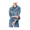 Lola Jeans Denim Jacket In Light Blue Distressed