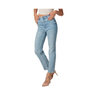 Lola Jeans Denver High Rise Straight Jeans In Dusty Sky In Multi