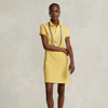Polo Ralph Lauren Cotton Mesh Polo Dress In Corn Yellow