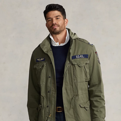 Polo Ralph Lauren The Iconic Military Jacket With Logo In Green