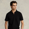 Ralph Lauren Custom Slim Fit Stretch Mesh Polo Shirt In Polo Black