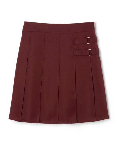French Toast Little Girls Adjustable Waist Two-tab Scooter Skirt In Burgundy