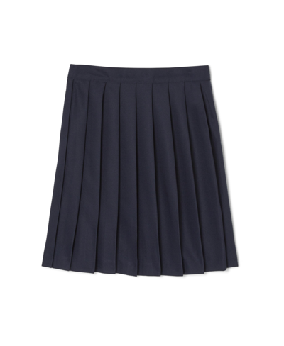 French Toast Little Girls Adjustable Waist Mid-length Pleated Skirt In Navy