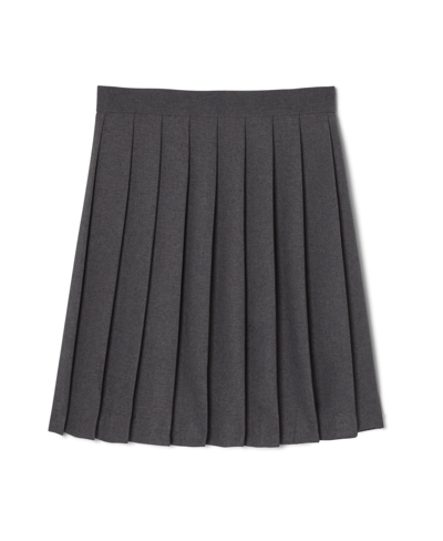 French Toast Big Girls Adjustable Waist Mid-length Pleated Skirt In Gray