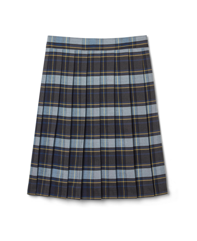French Toast Little Girls Adjustable Waist Mid-length Plaid Pleated Skirt In Blue