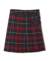 French Toast Toddler Girls Adjustable Waist Plaid Two-tab Scooter Plaid Skirt In Navy