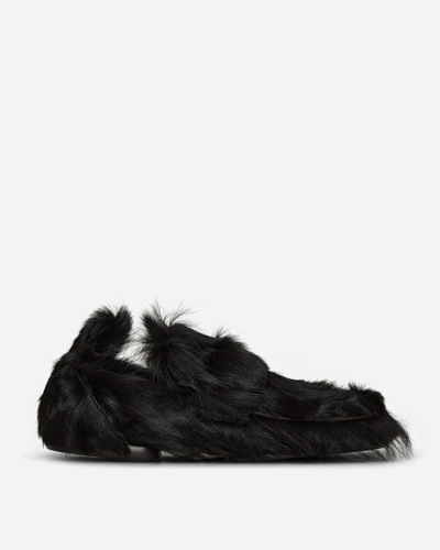 Dries Van Noten Fur Loafers In Black