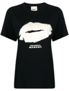 Isabel Marant Yates Lips-print T-shirt In Black