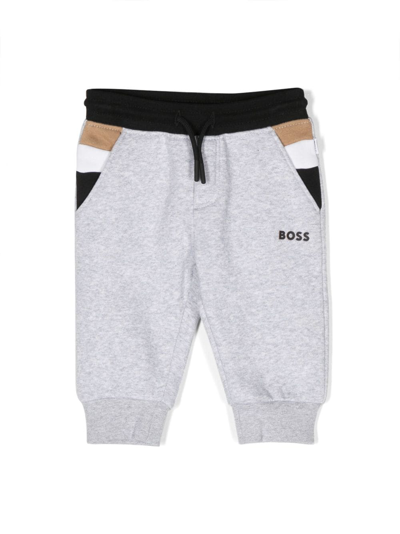Bosswear Babies' Logo-print Track Pants In Grey