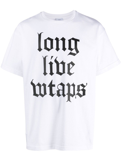 Wtaps Cotton Graphic-print T-shirt In White