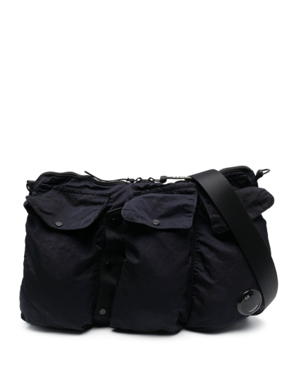 C.p. Company Nylon B Multi-pocket Utility Shoulder Bag In Black