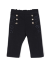 CHLOÉ FLORAL-EMBROIDERED HIGH-WAISTED TROUSERS